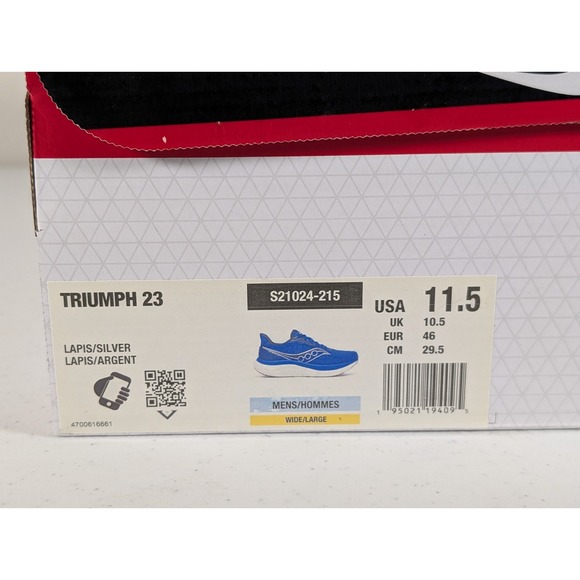 Saucony Triumph 23 Men\'s 11.5 Wide Running Shoes Lapis Silver S21023-215 main image 6
